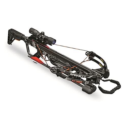 Barnett Expedition 380 Crossbow Package for Hunting, Compact Crossbow with 4x32mm Multi-Reticle Scope, 2 Carbon Arrows