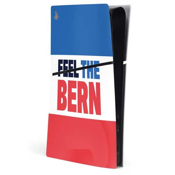 Skinit Decal Gaming Skin Compatible with PS5 Slim Digital Edition Console - Feel The Bern Design