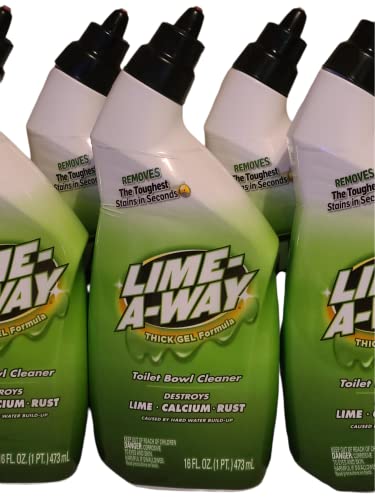 Lime-A-Way Liquid Toilet Bowl Cleaner Remove Lime Calcium Rust 16 oz (Pack of 6)
