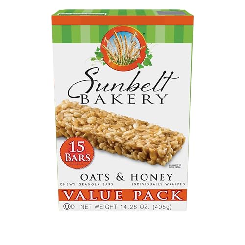 Sunbelt Bakery Oats & Honey Chewy Granola Bars, 15-1.0 OZ Bars (1 Box)