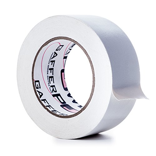 Gaffer Power Real Professional Premium Grade Gaffer Tape Made in The USA - White 2 Inch X 30 Yards - Heavy Duty Gaffer's Tape - Non-Reflective - Multipurpose - Better Than Duct Tape