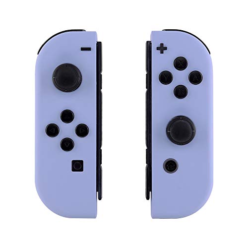 eXtremeRate DIY Replacement Shell Buttons for Nintendo Switch & Switch OLED, Light Violet Custom Housing Case with Full Set Button for Joycon Handheld Controller [Only The Shell, NOT The Joycon]