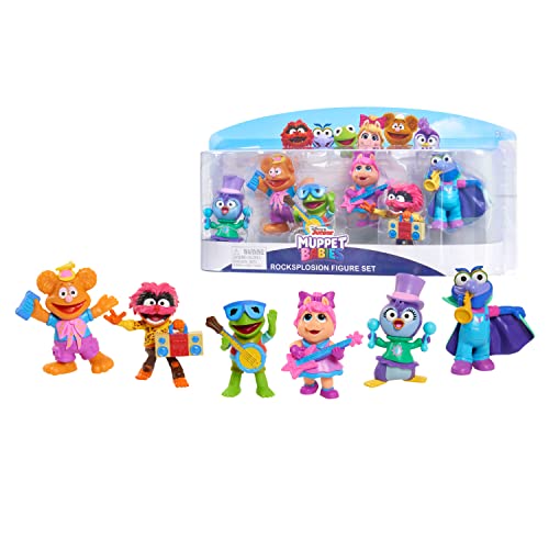 Disney Junior 2.5-inch Muppet Babies 6-Piece Rocksplosion Figure Set, Pretend Play, Kids Toys for Ages 3 Up by Just Play