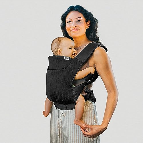 Chicco SnugSupport 4-in-1 Infant Carrier, Front and Back Carry Positions, Infant Backpack, Baby Carrier Newborn to Toddler, for Infants 7.5-33 lbs. | Black/Black