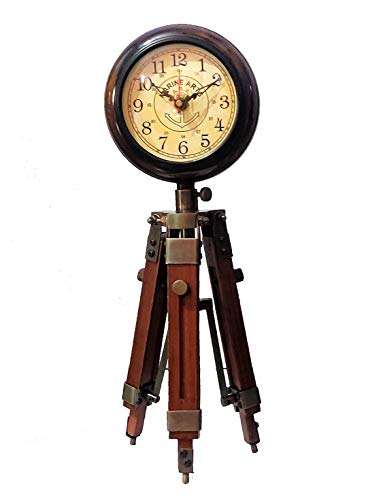Castle Instruments Tripod Desk Clock for Office and Living Room