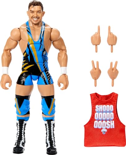 WWE Elite Action Figure & Accessories, 6-inch Collectible Chad Gable with 25 Articulation Points, Life-Like Look & Swappable Hands​​