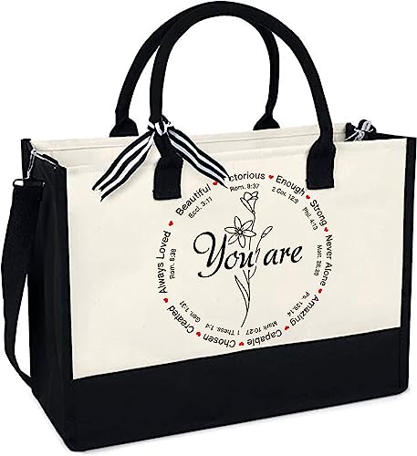 Mothers Day Gifts - Christian Gifts for Women - Religious Gifts for Women - Birthday Gifts for Women, Mom, Grandma, Sister, Friend, Coworker - Inspirational Spiritual Catholic Gifts Christian Tote Bag