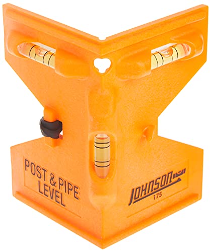 Johnson Level & Tool 175-O Orange Post & Pipe Level, 4' x 5' x 9', Orange, 1 Level