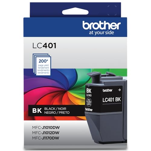 Brother Genuine LC401BK Standard Yield Black Ink Cartridge