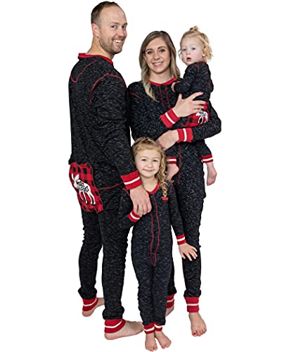 Lazy One Flapjacks, Matching Christmas Pajamas for The Dog, Baby & Kids, Teens, and Adults (Plaid Moose Caboose, Small)