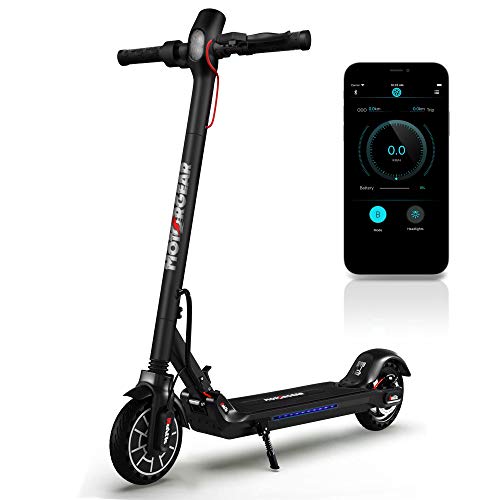 Hurtle Folding Electric Scooter for Adults-300W Brushless Motor Foldable Commuter Scooter w/8.5 Inch Pneumatic Tires,3 Speed Up to 19MPH,18 Miles,Disc Brake&ABS,for Adult&Kids-Hurtle HURES18-M5, Black