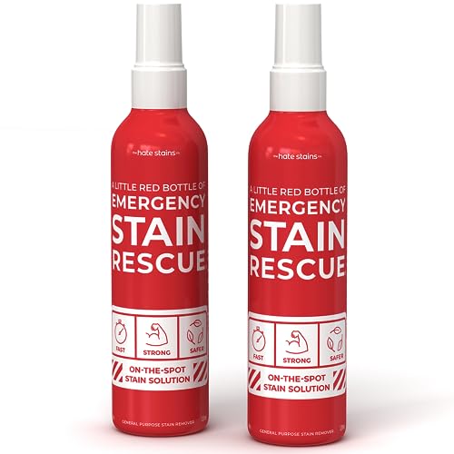 Emergency Stain Rescue Stain Remover Spray – 4oz Laundry Stain Remover for Clothes, Upholstery Fabric, Carpet - Works on Most Blood, Grass, Coffee, Mud, Grease & Oil Stain Remover