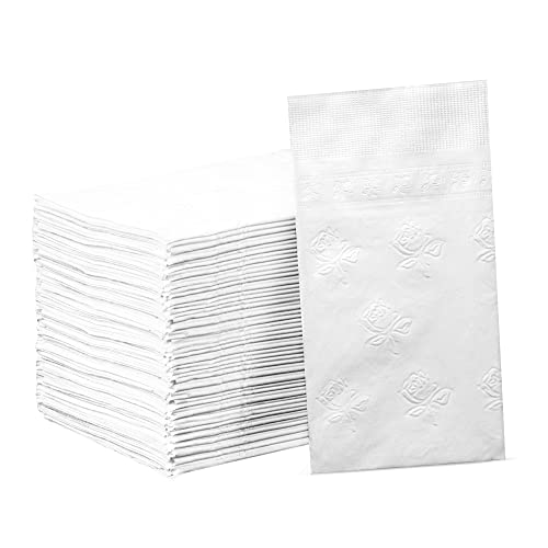 Comfy Package, Paper Dinner Napkins - Disposable 2-Ply White Party Napkins [300 Count]
