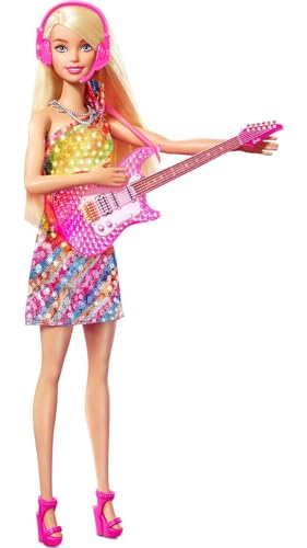 Barbie: Big City, Big Dreams Singing Malibu” Roberts Doll (11.5-in Blonde) with Music, Light-Up Feature, Microphone & Accessories, Gift for 3 to 7 Year Olds