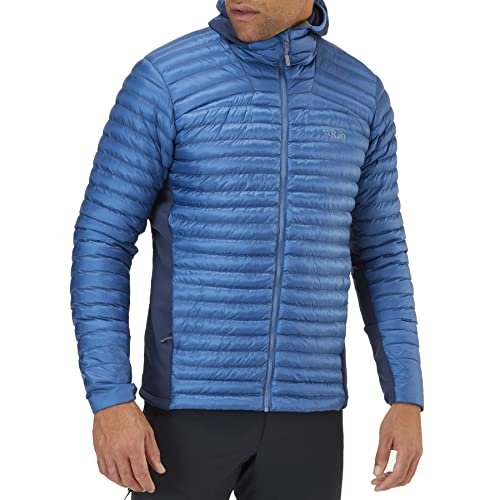RAB Men's Cirrus Flex 2.0 Synthetic Insulated Hoody for Hiking, Climbing, & Skiing - Denim - X-Large