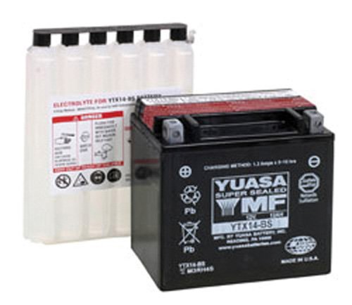 Yuasa YUAM3RH4STWN YTX14-BS Maintenance Free Battery with Acid Pack