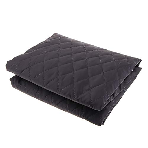 Baosity 1 Piece 100x145cm Double Faced/Polyester Quilted Fabric Cloth for Sewing Material - Black
