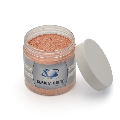 Glass Polish 90008 Cerium Oxide High Grade Glass Polishing Powder - TREO 85% - 3.5 microns – 8.8 Oz