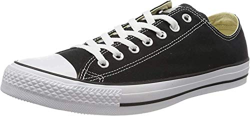 Converse Chuck Taylor All Star Canvas Low Top Sneaker, Black/White ,6 mens_us/8 womens_us