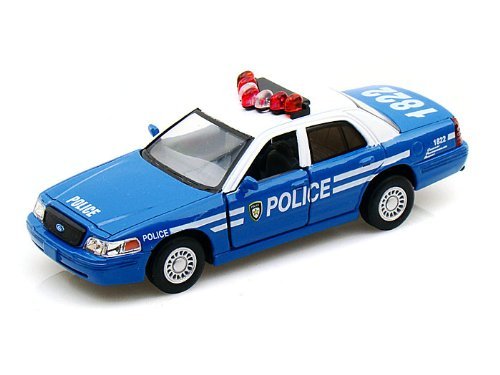 KiNSMART Ford Crown Victoria NYPD 5' 1:42 Scale Police Interceptor Car w/ Pullback Action