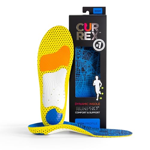 CURREX RunPro Insoles for Running Shoes – Arch Support Inserts to Help Reduce Fatigue, Prevent Injuries & Boost Performance – For Men & Women – High Arch, Large