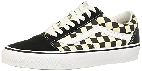 Vans Unisex Old Skool Classic Skate Shoes, (Primary Checkered) Black/White, 9 Women/7.5 Men