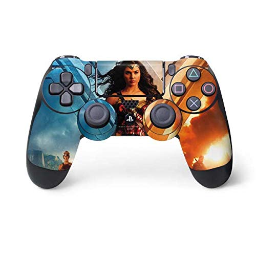 Skinit Decal Gaming Skin for PS4 Controller - Officially Licensed Warner Bros Wonder Woman Unconquerable Warrior Design