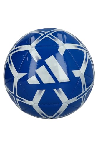 adidas Unisex-Adult Starlancer Club Soocer Ball, Blue/White, 5