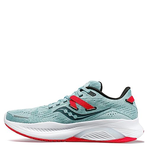 Saucony Women's Guide 16 Sneaker, Mineral/Rose, 8.5