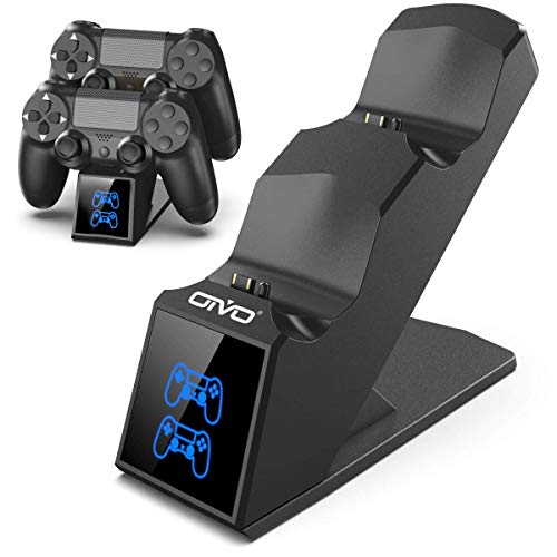PS4 Controller Charger, PS4 Charger Charging Dock Station Compatable with Dualshock 4, Upgraded Fast-Charging Port for Playstation 4 Controllers