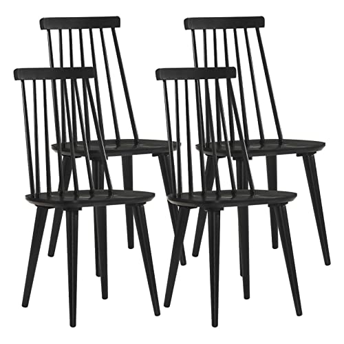 DUHOME Dining Chairs Set of 4 Wood Dining Room Chair Black Spindle Side Kitchen Room Country Farmhouse Chairs Black