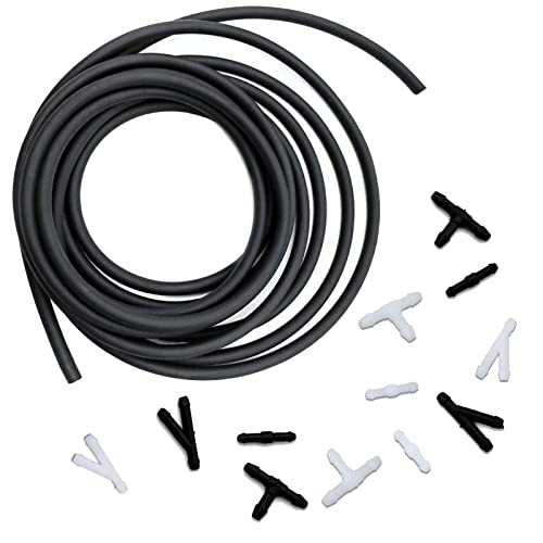 Windshield Washer Hose Kit-158 Inch (4M) Universal Washer Fluid Hose With 12pcs Hose Connector,Connects The Water Tank And The Water Nozzle,Suitable For Most Cars, Suvs, Trucks