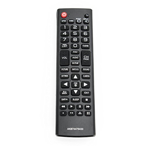 AKB74475433 Remote Replacement for LG TV 43LF5400 32LF550B 42LF5500 49LF5400 49LF5500 55LF5500 42LF5600 55LF6000 60LF6000 43UF6700 55UF6700 60UF6700 43LF5100 32LX770M 55LX770M 43LX770M