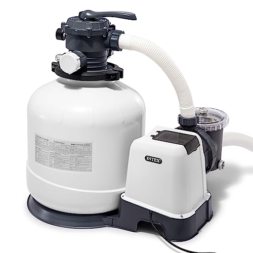 INTEX SX3000 Krystal Clear Sand Filter Pump for Above Ground Pools: 3000 GPH Pump Flow Rate – Improved Circulation and Filtration – Easy Installation – Improved Water Clarity – Easy-to-Clean