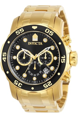 Invicta Men's 0072 Pro Diver Collection Chronograph 18k Gold-Plated Watch