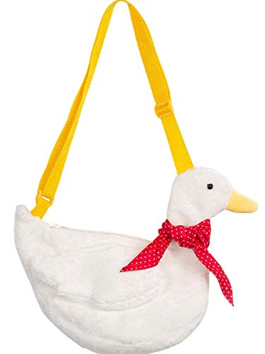 GK-O Duck Shoulder Bag Cute Satchel Bag Cartoon Plush Crossbody Messenger Bag