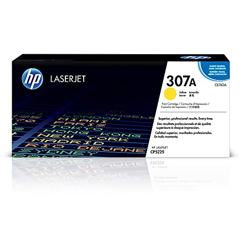 HP 307A Yellow Toner Cartridge | Works with HP Color LaserJet Professional CP5225 Series | CE742A