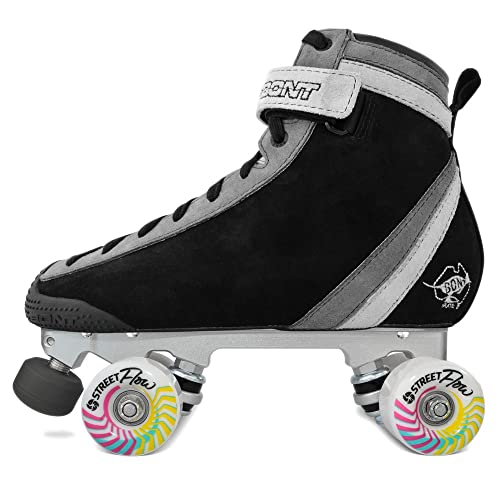 Bont Parkstar Black Suede Professional Roller Skates for Park Ramps Bowls Street - Rollerskates for Outdoor and Indoor Skating (Bont 6.5)