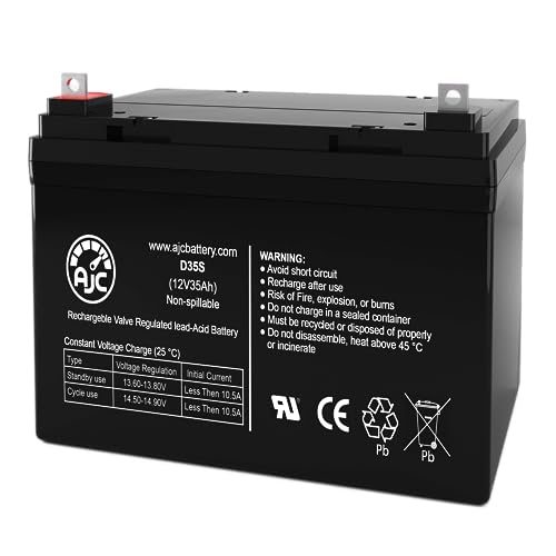 AJC Battery Compatible with Pride Mobility BATLIQ1017 12V 35Ah Wheelchair Battery