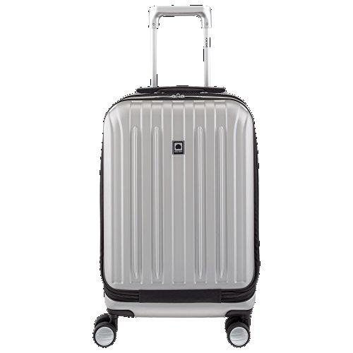 DELSEY Paris Titanium Hardside Expandable Luggage with Spinner Wheels, Silver, Carry-On 19 Inch