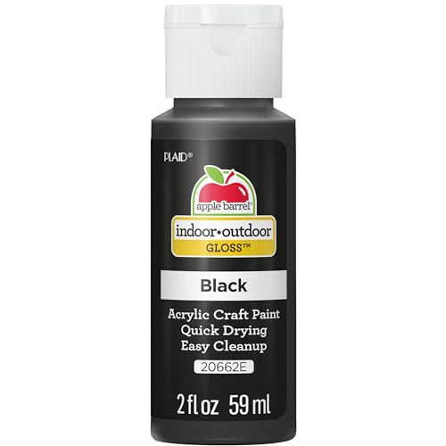 Apple Barrel Gloss Acrylic Paint in Assorted Colors (2-Ounce), 20662 Black