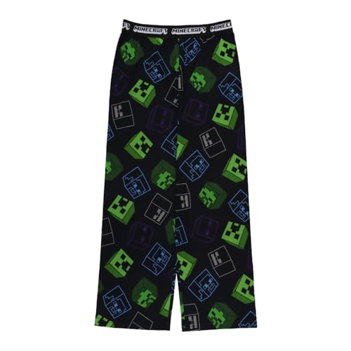 Minecraft boys Pajama Bottom, Night Scene, Large US