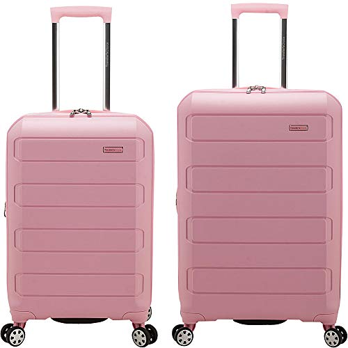 Traveler's Choice Pagosa Indestructible Hardshell Expandable Spinner Luggage, Pink, 2 Piece Set