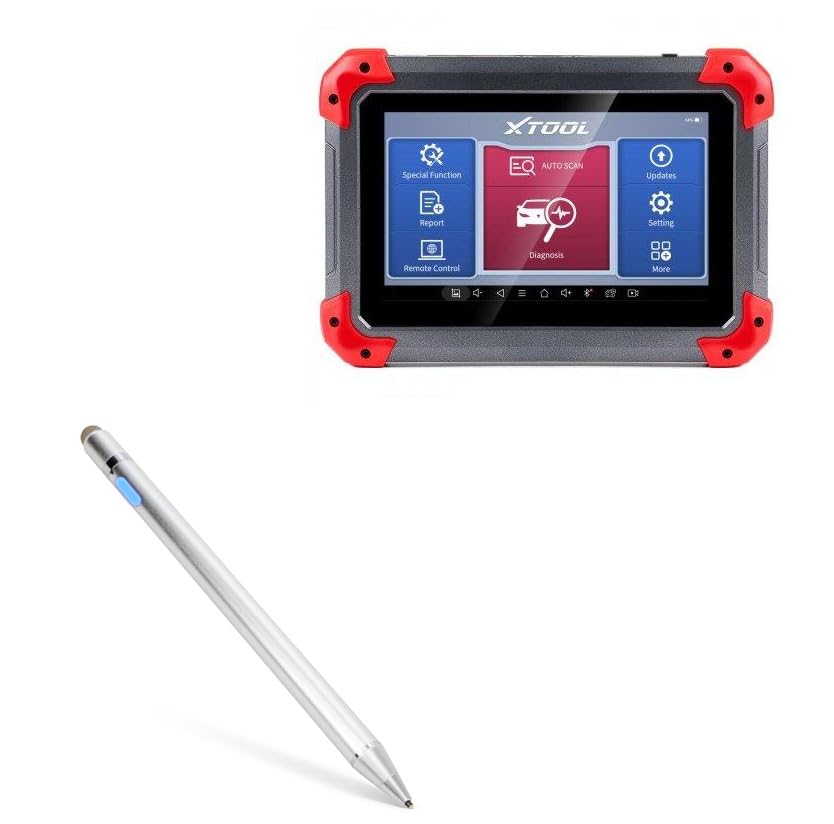 BoxWave Stylus Pen Compatible with XTool D7 (7 in) - AccuPoint Active Stylus, Electronic Stylus with Ultra Fine Tip - Metallic Silver