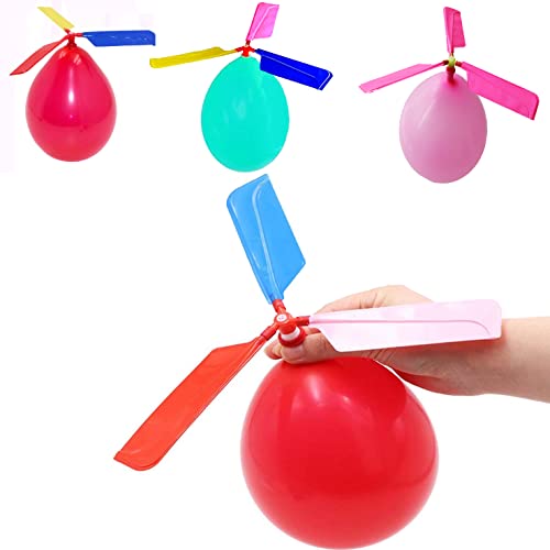 Kids Toy Balloon Helicopter (12 pack) Children's Day Gift Party Favor easter basket, stocking stuffer or birthday! Flying Toys for Boys and Girls - Outdoor Sport Toy for 7 8 9 10 Year Old