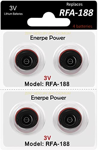 Enerpe RFA-188 Replacement Battery High Capacity Compatible with PetSafe Collars 4-Pack