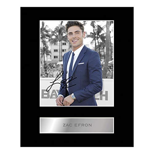 iconic pic Zac Efron Signed Mounted Photo Display #01 Autographed Gift Picture Print