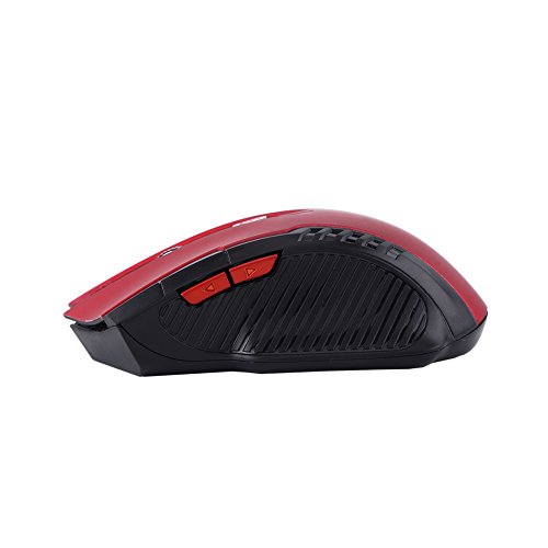 Dpofirs Wireless Gaming Mouse USB Mouse with 6 Buttons Portable Wireless Optical Gaming Mouse Mice for PC Laptop Computer Laptop Gaming Players(red)