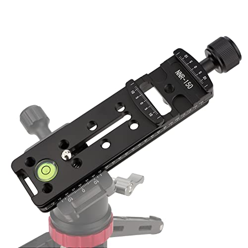 Camera Rail Nodal Slide 150mm Quick Release Plate Clamp Compatible with Arca Swiss Tripod for DSLR Tripod Monopod Ball Head for Panoramic Close-up Photography