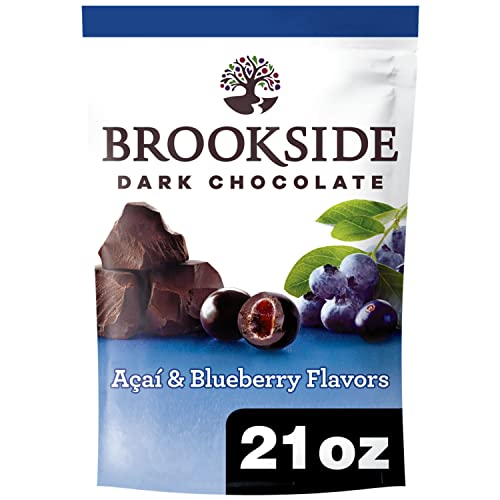 BROOKSIDE Dark Chocolate, Acai and Blueberry Flavored Snacking Chocolate Bag, 21 oz